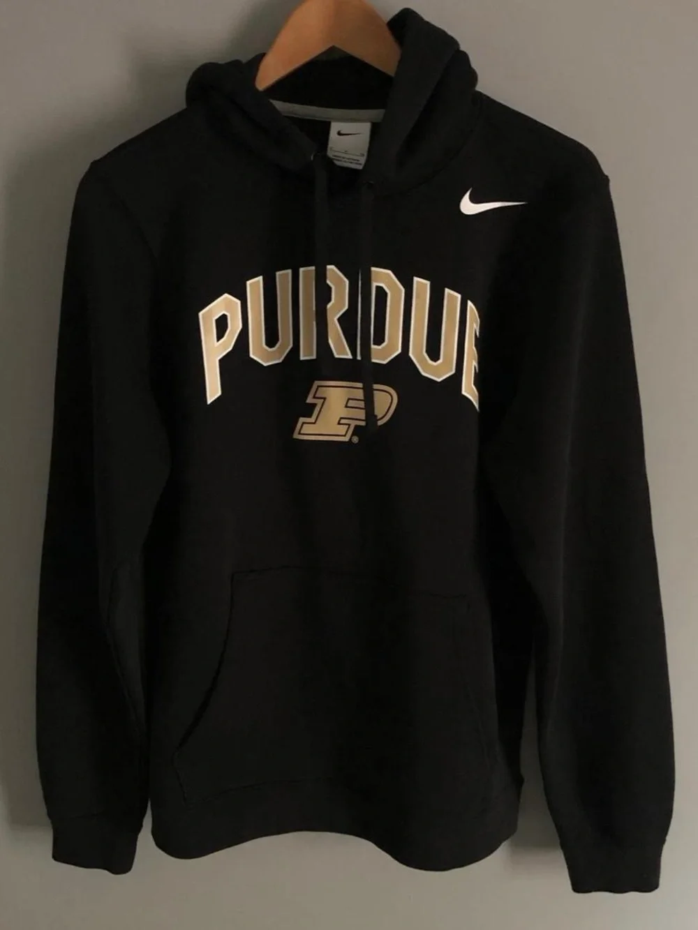 (Men’s S) Nike Purdue Boilermakers Black Pullover Hoodie